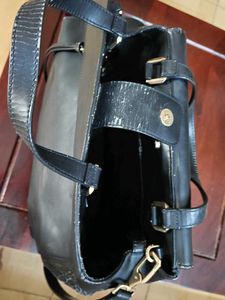 Classic Black Handbag with Gold Hardware