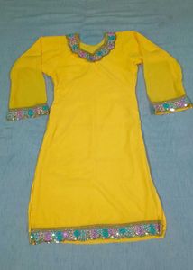 Vibrant Yellow Sharara Set with Dupatta