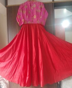 Red & Pink Ethnic Dress