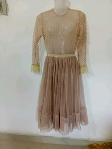 Elegant Sheer Polka Dot dress
