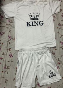 King Graphic T-Shirt & Shorts Set
