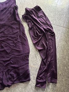 Elegant Embroidered Purple Kurta Set