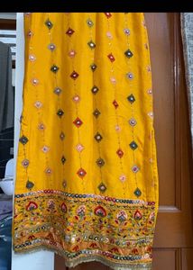 Yellow Embroidered Kurta Set