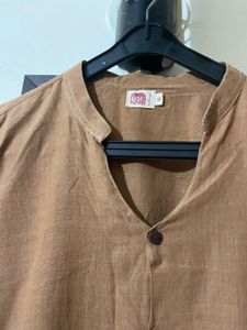 Brown cotton shirt for women
