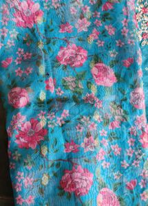 Beautiful Blue Floral Kurta Set