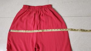 Peach Red Palazzo Pants