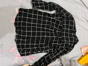 Classic Black &amp; White Checkered Tunic