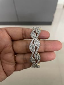 American Diamond Wave Bangles