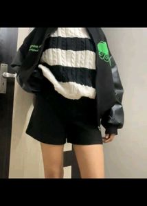 winter Black Shorts