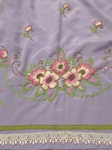 Purple Collar Top Bottom Set