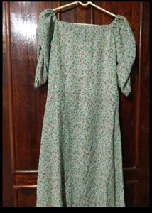 Floral Puff Sleeve Maxi Dress