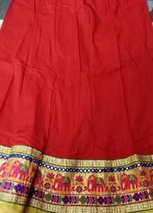 Vibrant Red Silk Blouse