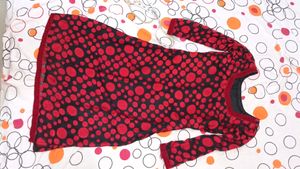 FREE DELIVERY Red And Black 🖤 Kurti ... Stitched