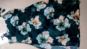 Flowy Floral Print Top with Tie Straps