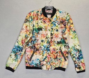 Zara Vibrant Floral Bomber Jacket