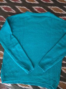 Teal Cable Knit Sweater