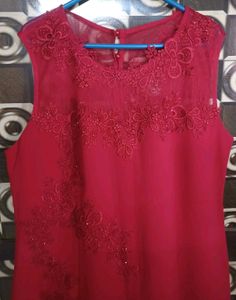 Beautiful Red Embellished Dress