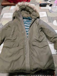 Men's Green sweater and  jacket fur winter
