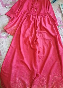Elegant Pink Kurta co ord set with Gold Accents