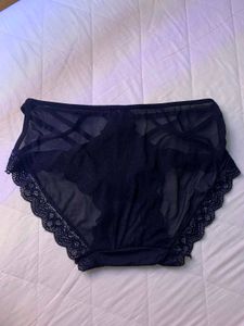 Black Lace Trim Briefs