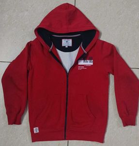 Red Zip-Up Hoodie