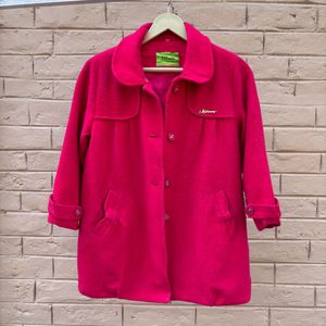 Vintage Hot Pink Wool Coat