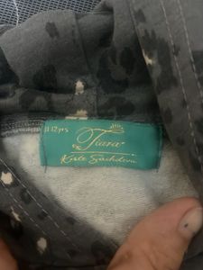 Gray Leopard Print Hoodie