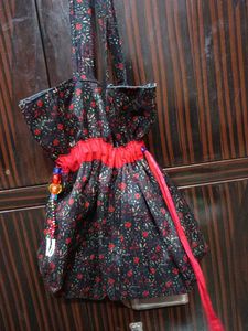 Floral Drawstring Bag