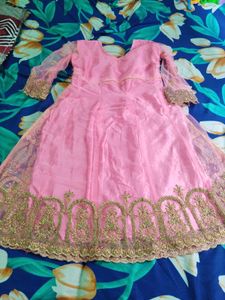 Front Back Fully Embroidered frock sharara set
