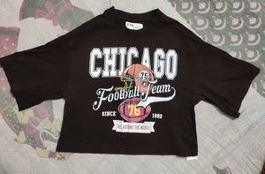 Chicago Football Team Crop T-Shirt