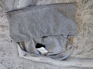 Sparkly Silver Bikini Top