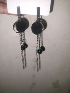 Stylish Black Dangle Earrings