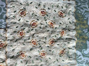 Embroidered Rose Beige Cushion Covers (Set of 5)