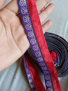 Red And Purple Saree Lace