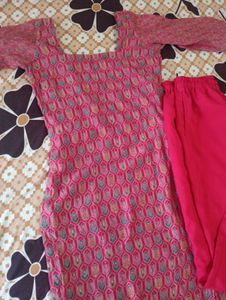 Cotton Work Kurta Set Wit Duapata