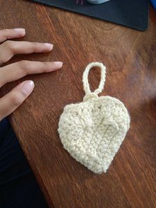 Handmade Crochet Heart Charm