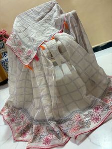 Elegant Embroidered Saree