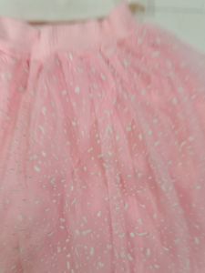 Girls' White Cape and Pink Tulle Skirt Set