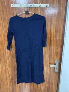 Stylish Navy Blue Kurta with Embellishments