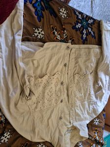 ONLY Beige Denim Jacket