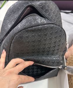 Chic Black Textured Backpack