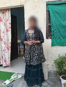 Green colour heavy sharara suit with dupatta