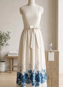 LOV London Blue Floral Midi Dress