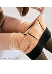 Woman fleece thermal tights pant