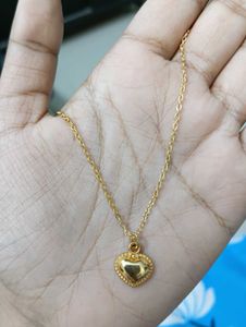 Golden Heart Pendant Necklace