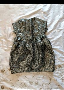 Metallic Mini Dress/Snake Pattern