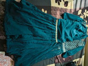 Embellished Teal Sarara Set 🎉Diwali sale
