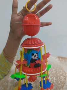Vibrant Panda Themed Baby Musical Mobile Toy