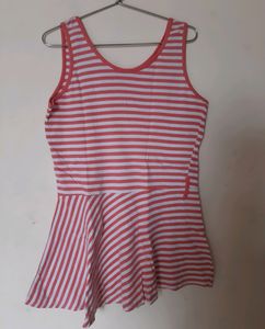Shopper Stop Light Pink & White Striped Top