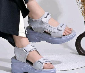 Shoetopia Comfortable &amp; Sporty Grey Sandals